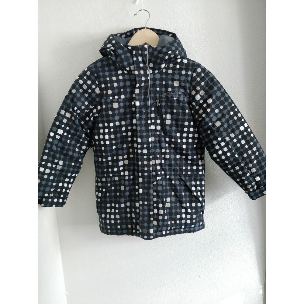 Columbia Girls Blue Geometric Puffer Winter Coat S